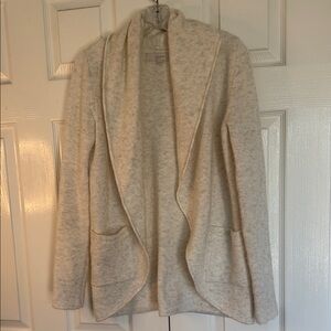 LOFT Soft Cream Open Front Cardigan